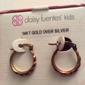 Daisy Fuentes kids 14k Gold over Silver Earrings